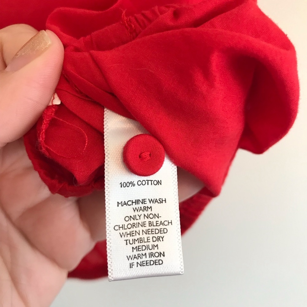 LOFT | Red Ruffle Neck Tank - Picture 6 of 6